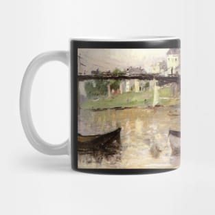 boats on the seine - Berthe Morisot Mug